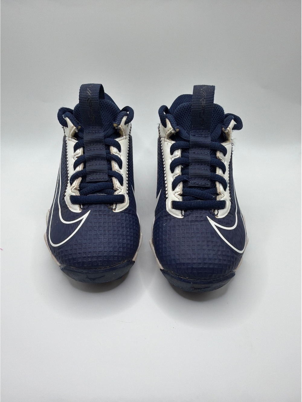 Nike Vapor Football Cleats Youth Size 10C Navy Blue White